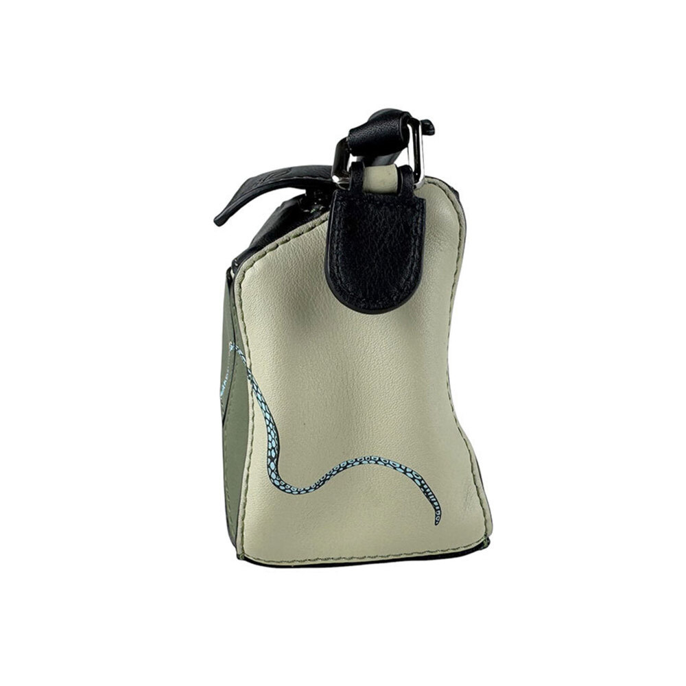 Loewe Paula's Ibiza Puzzle Bag Mini Leather Shoulder Bag, Green, Women's (z9771) - Picture 2 of 12
